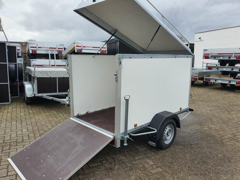 Power Trailer Geremde Gesloten Aanhangwagen Met Laadklep En Hefdak